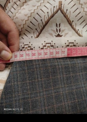 Gri Uzun Keten Piliseli Kadın Etek - Görsel 6