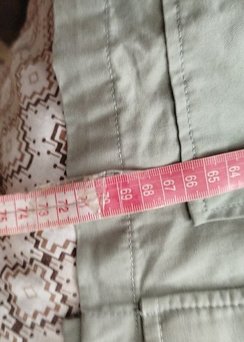 Düğmeli Bej Keten Kadın Ceket - Görsel 6