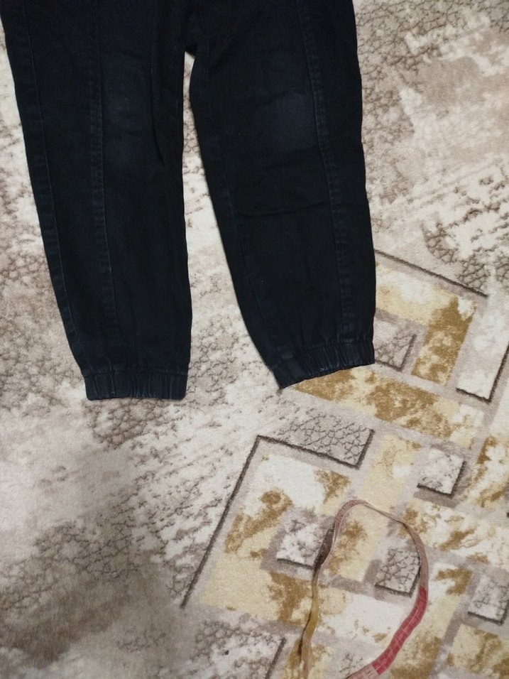 Siyah Rahat Kesim kız çocuk Kot Pantolon - Görsel 4