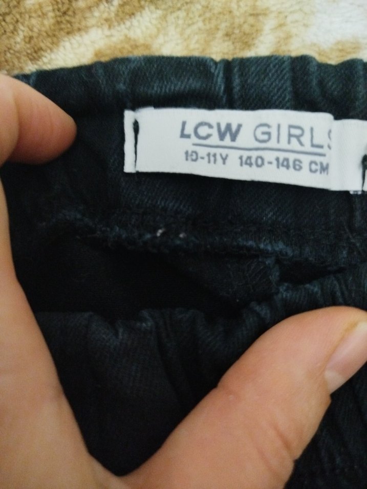 Siyah Rahat Kesim kız çocuk Kot Pantolon - Görsel 5