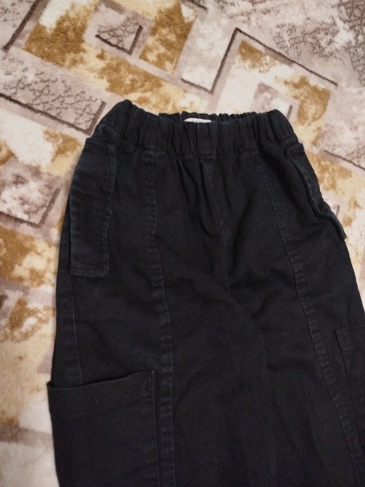 Siyah Rahat Kesim kız çocuk Kot Pantolon - Görsel 3