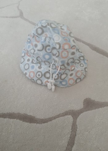 Gri Beyaz Desenli Bebek Şapkası - Görsel 5