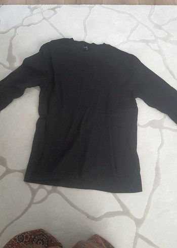 Erkek Siyah Uzun Kollu Sweatshirt
