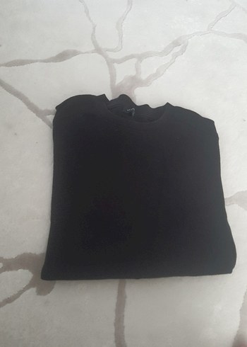 s Beden Erkek Siyah Uzun Kollu Sweatshirt