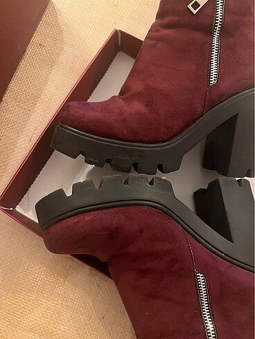 38 Beden bordo Renk Bambi nubuk bootie