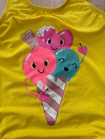 4 Yaş Beden sarı Renk LCW Kids Hızlı Kuruyan Kız Çocuk Mayo