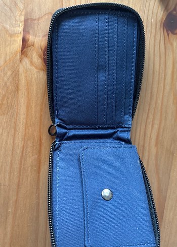 Koyu Mavi Kot Kumaş Fermuarlı Erkek Cüzdanı - Görsel 5