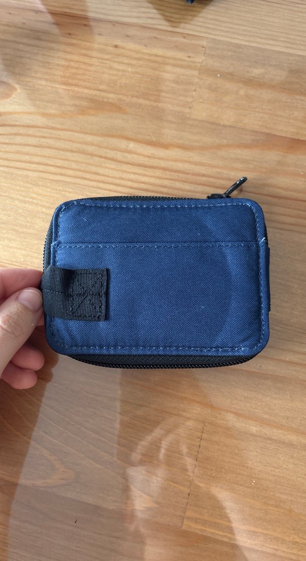 Koyu Mavi Kot Kumaş Fermuarlı Erkek Cüzdanı - Görsel 3