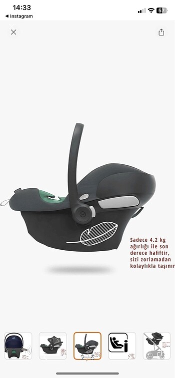 Diğer Cybex Bebek puset ana kucağı (0-13) kg