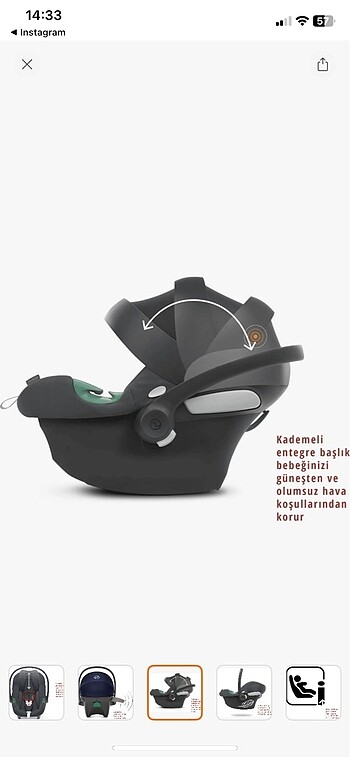0 - 13 kg Beden Cybex Bebek puset ana kucağı (0-13) kg