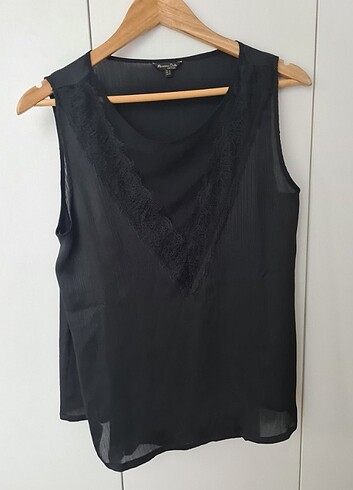 Massimo Dutti Şık siyah bluz
