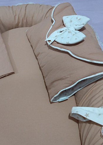 Nakış Detaylı Bej Bebek Uyku Seti - Görsel 2