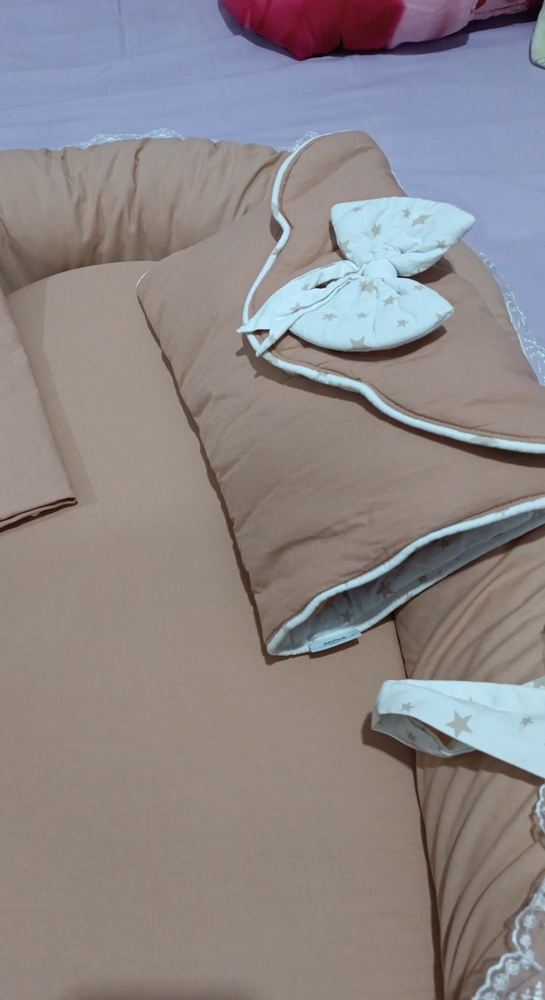 Nakış Detaylı Bej Bebek Uyku Seti - Görsel 2