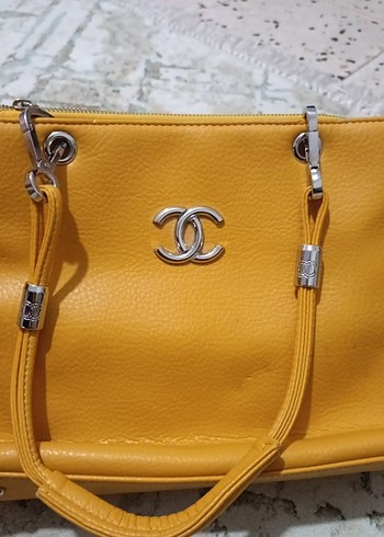 Sarı Deri Kadın Omuz Çantası - Görsel 5