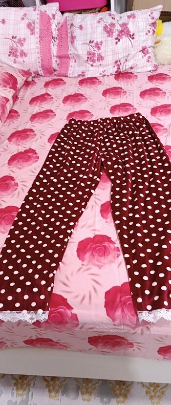 Kadife üçlü pijama takımı 