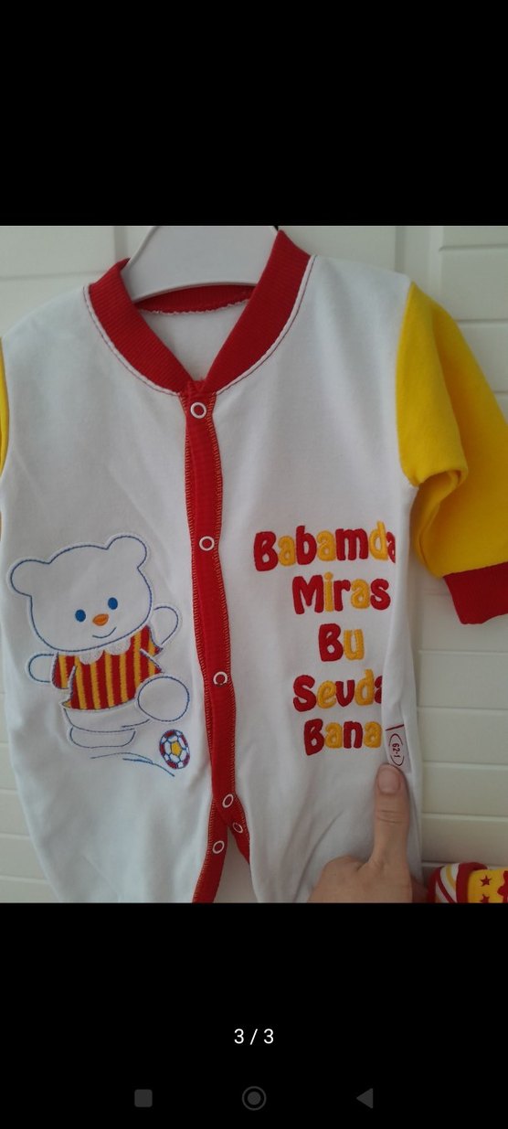 Uzun Kollu Renkli Bebek Tulum ve Patik 3 ay - Görsel 3