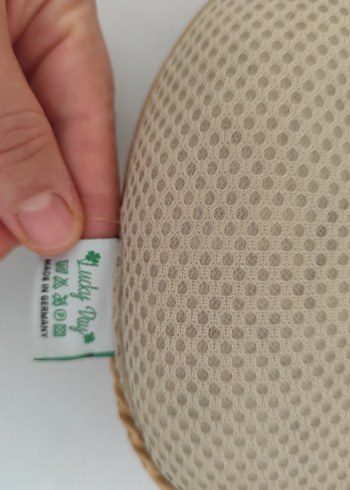 Bej Süet bebek düz kafa Yastığı - Görsel 2