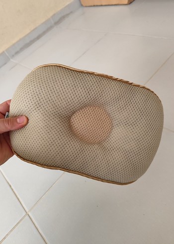 Bej Süet bebek düz kafa Yastığı - Görsel 3