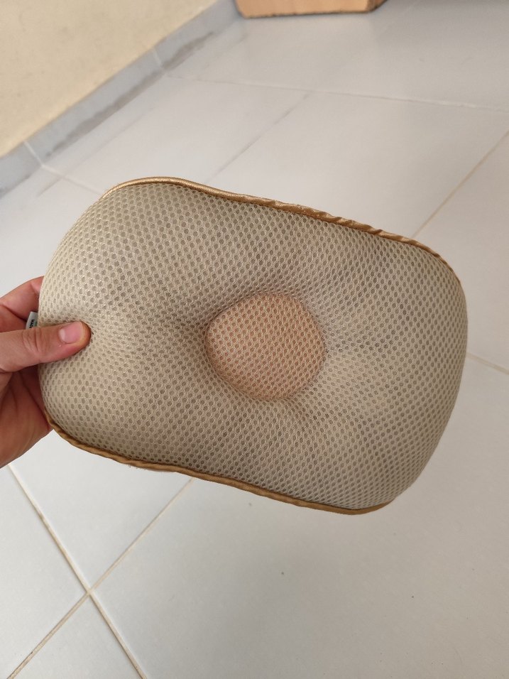 Bej Süet bebek düz kafa Yastığı - Görsel 3