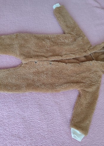 Yeni ,Kahverengi Kürklü Bebek Tulumu - Görsel 3