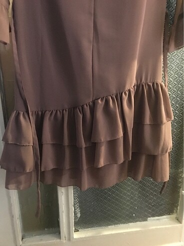 34 Beden camel Renk Mini elbise