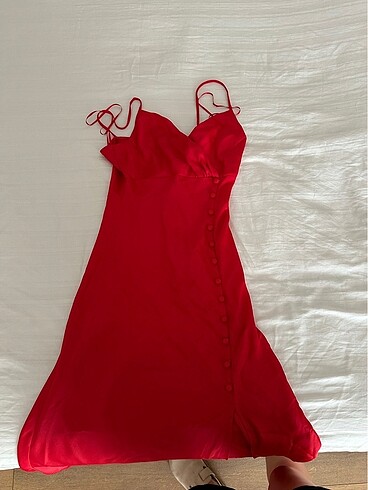 Zara saten elbise