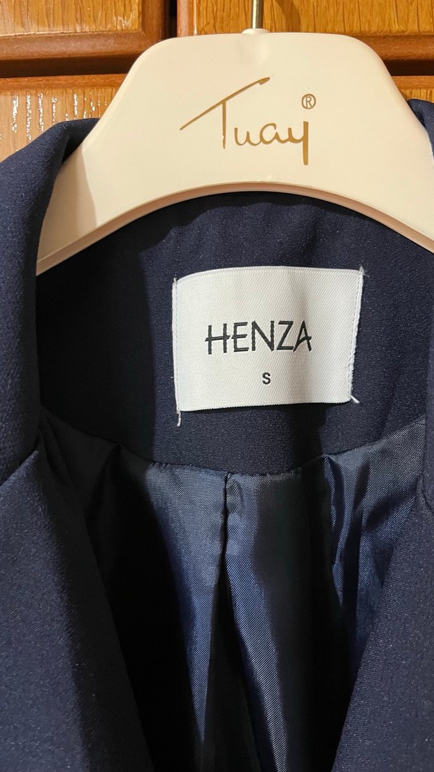 Henz Kısa Lacivert Kadın Blazer Ceket - Görsel 2