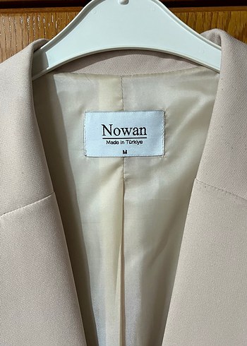 Bej Kadın Tek Düğmeli Blazer - Görsel 2