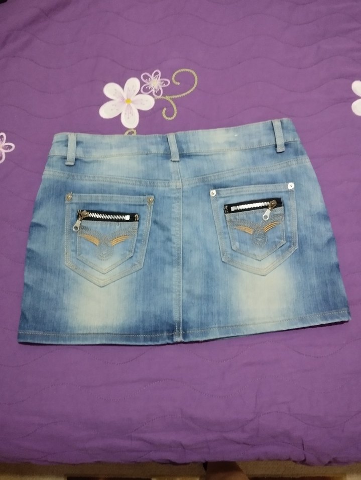 Mavi Denim Mini Etek - Görsel 2