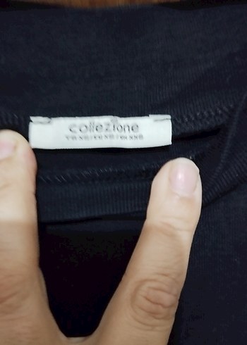 Siyah Kadın Kısa Kollu geniş Yaka Bluz - Görsel 2