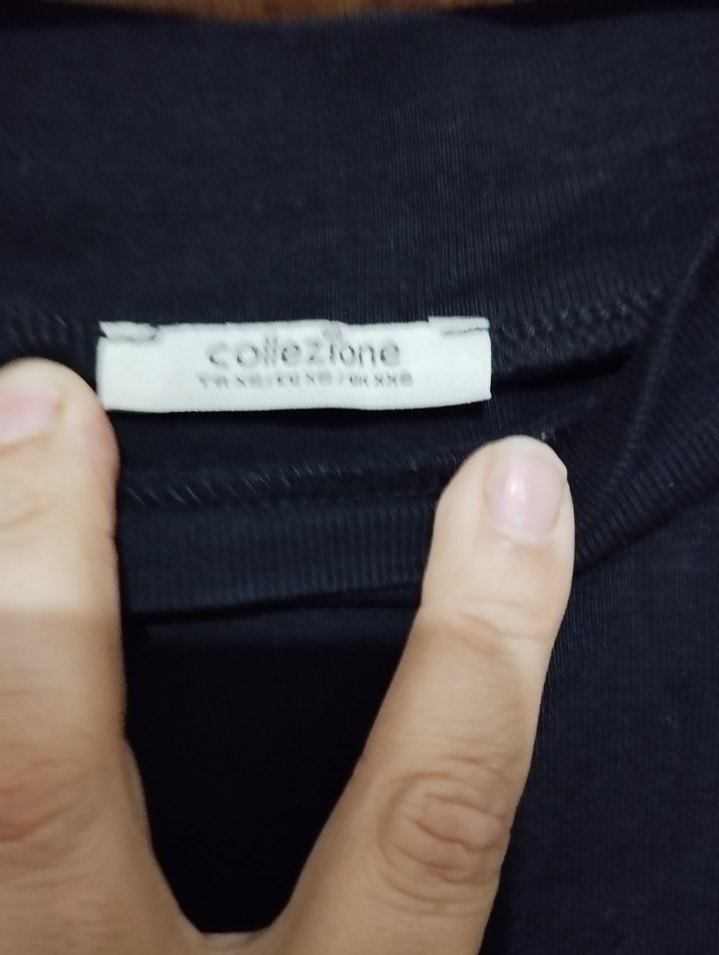 Siyah Kadın Kısa Kollu geniş Yaka Bluz - Görsel 2