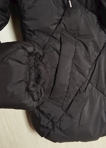 Siyah Fermuarlı Kadın Kışlık Mont - Görsel 2