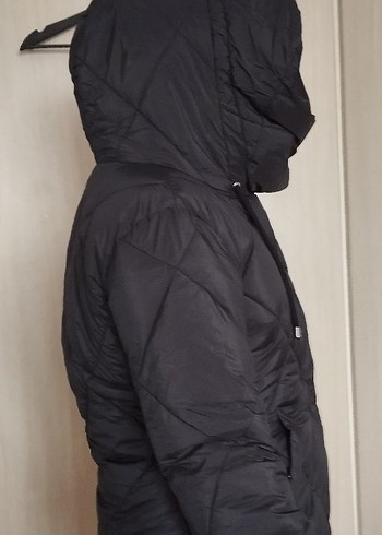 Siyah Fermuarlı Kadın Kışlık Mont - Görsel 6