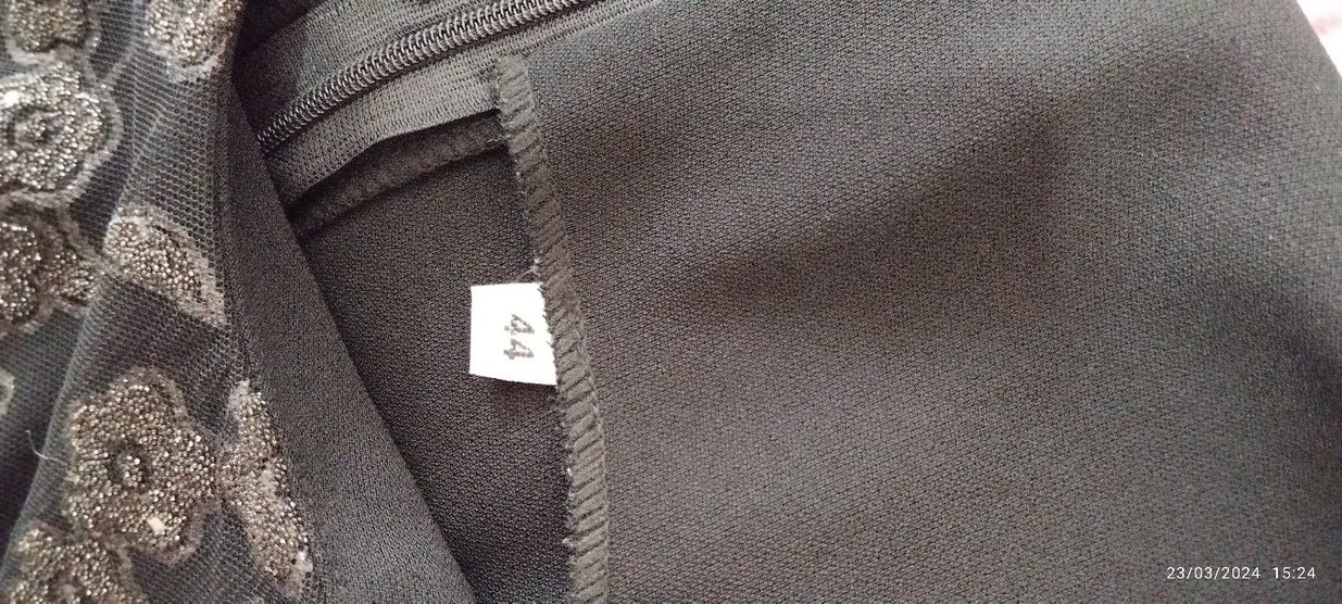 Siyah Payetli Kolsuz Mini Bluz - Görsel 4