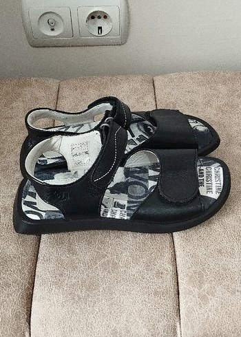 Kadın Siyah Baskılı Kalın Topuklu Sandalet - Görsel 2