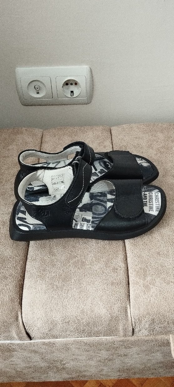 Kadın Siyah Baskılı Kalın Topuklu Sandalet - Görsel 2