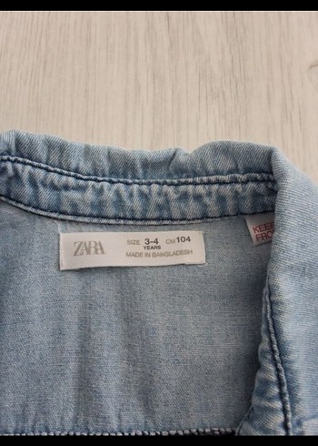 kız Çocuk Mavi Denim Gömlek - Görsel 4