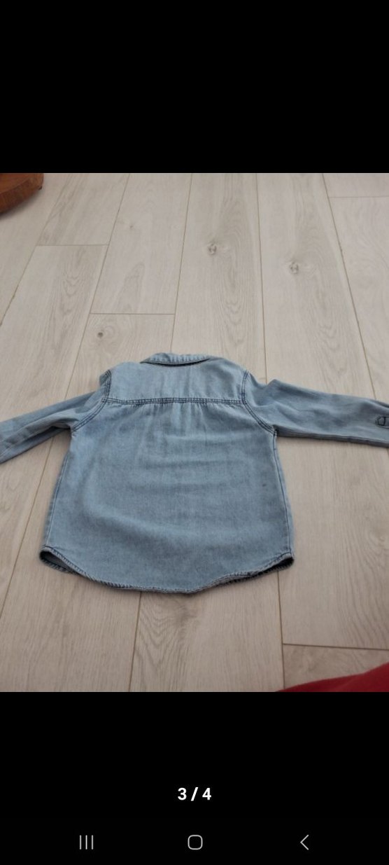 kız Çocuk Mavi Denim Gömlek - Görsel 3