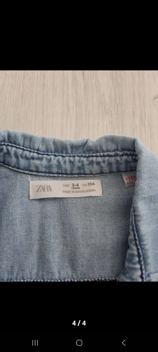 kız Çocuk Mavi Denim Gömlek - Görsel 4