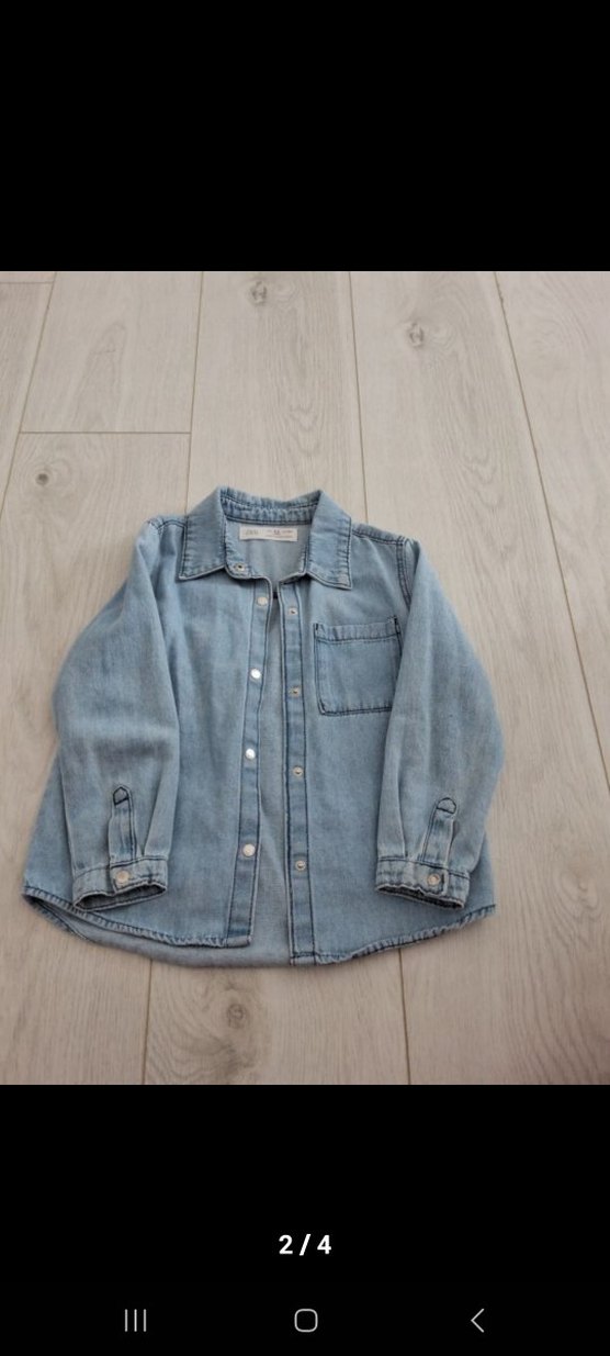 kız Çocuk Mavi Denim Gömlek - Görsel 2