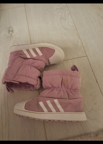 Kız Çocuk Pembe Polar Botlar Velcro - Görsel 3