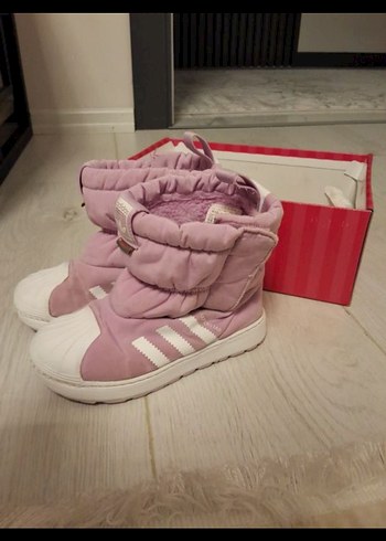 Kız Çocuk Pembe Polar Botlar Velcro - Görsel 5