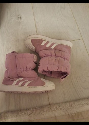 Kız Çocuk Pembe Polar Botlar Velcro - Görsel 2