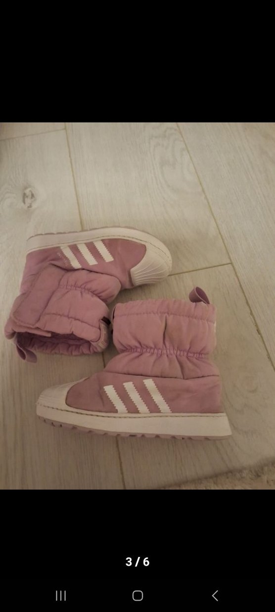 Kız Çocuk Pembe Polar Botlar Velcro - Görsel 3