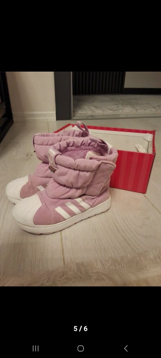 Kız Çocuk Pembe Polar Botlar Velcro - Görsel 5