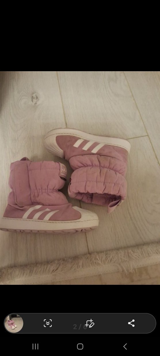 Kız Çocuk Pembe Polar Botlar Velcro - Görsel 2