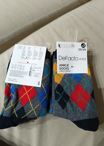 DeFacto 3 çift soket çorap - Görsel 5