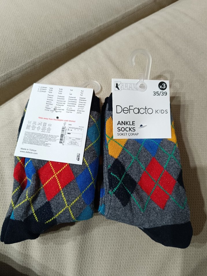 DeFacto 3 çift soket çorap - Görsel 5