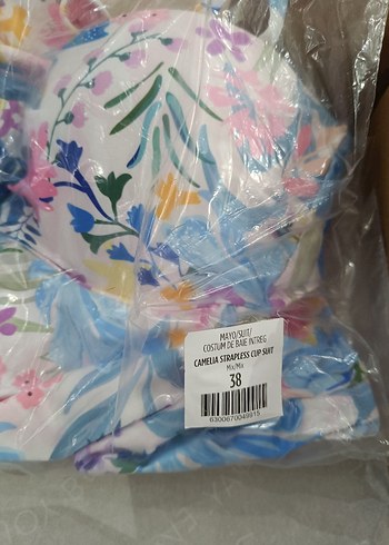 Çiçek Desenli Bağcıklı Kadın Mayo penti - Görsel 3