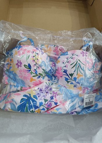 Çiçek Desenli Bağcıklı Kadın Mayo penti - Görsel 2